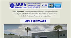 Desktop Screenshot of abbaequipment.com